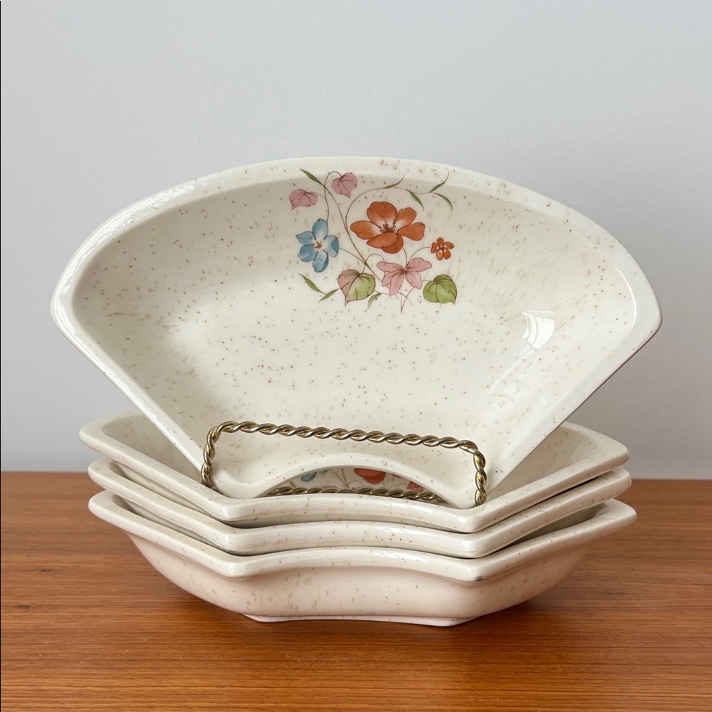 VTG Treasure Craft Ceramic Party Tray Set